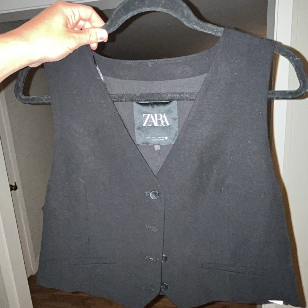Zara Charcoal Sleeveless Vest